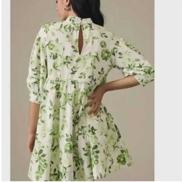 Anthropologie Maeve V-Neck Floral Tunic Dress - Picture 4 of 14